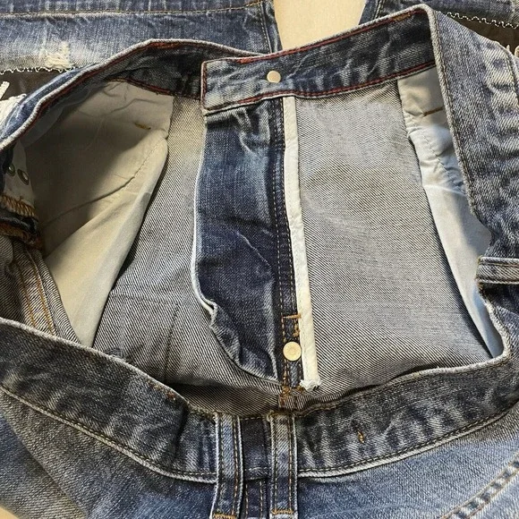 Phillip Plein Denim Jean Shorts Men's Size 34 Designer Distressed Pants Rare - Picture 9 of 16